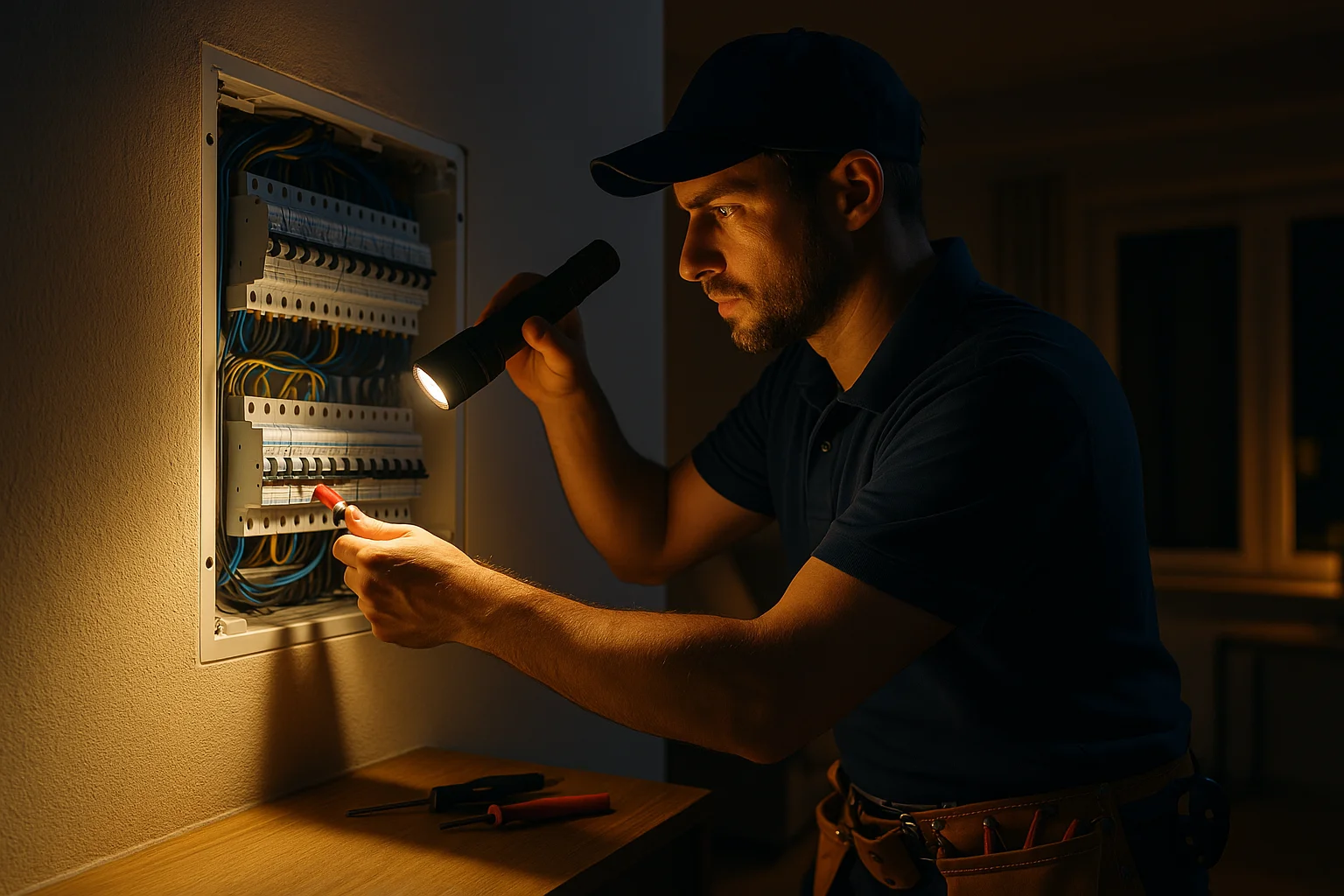 Elektriker Notdienst Wien im Einsatz